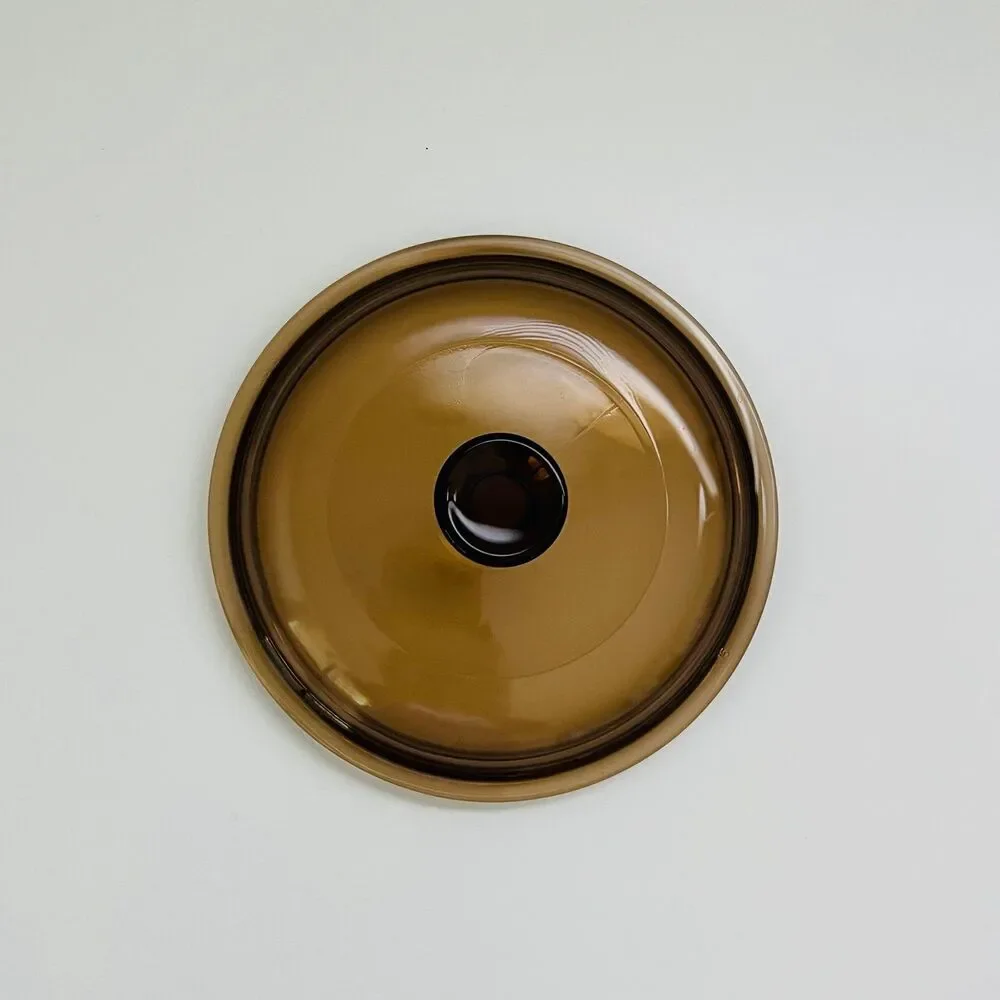 VISIONS Corning USA Amber Glass 1174 Casserole Dish 1 Qt With Lid
